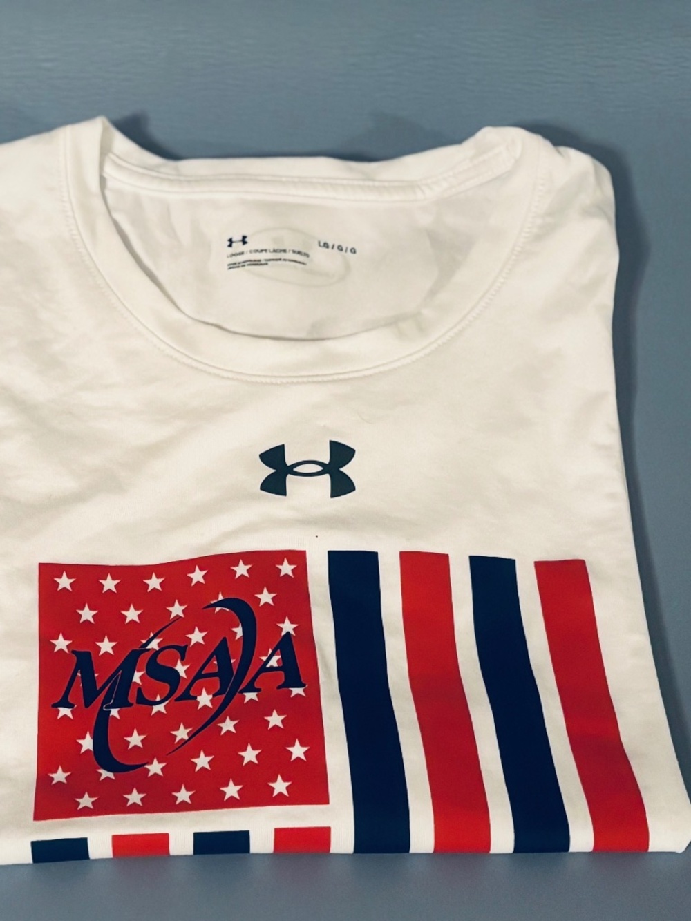 Under Amour Men’s Graphic T-Shirt With USA Flag/ NASA Large